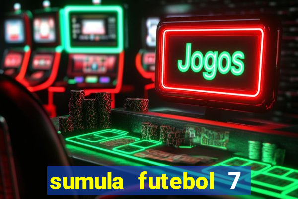 sumula futebol 7 society excel